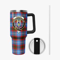 Preston Tartan Crest 40 oz Insulated Tumbler with Handle