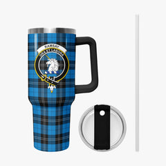 Ramsay Blue Ancient Tartan Crest 40 oz Insulated Tumbler with Handle