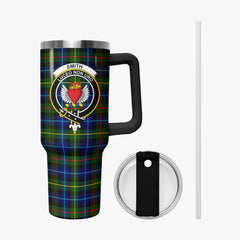 Smith Modern Tartan Crest 40 oz Insulated Tumbler with Handle