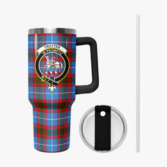 Trotter Tartan Crest 40 oz Insulated Tumbler with Handle