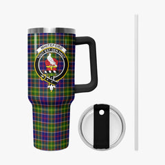 Whiteford Tartan Crest 40 oz Insulated Tumbler with Handle