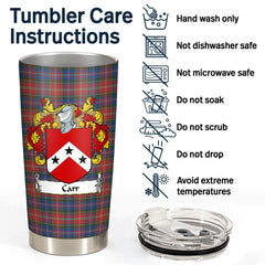 Carr Tartan Coat of Arms Tumbler