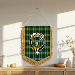 Blackadder Tartan Crest Wall Hanging Banner - Wood Pole