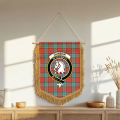 Dunbar Ancient Tartan Crest Wall Hanging Banner - Wood Pole
