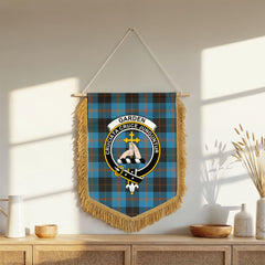 Garden Tartan Crest Wall Hanging Banner - Wood Pole