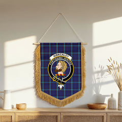 Kirkcaldy Tartan Crest Wall Hanging Banner - Wood Pole