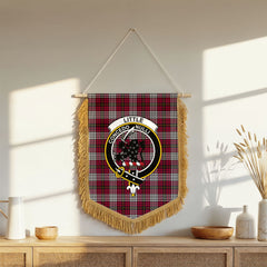 Little Tartan Crest Wall Hanging Banner - Wood Pole
