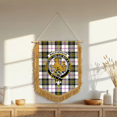 MacPherson Dress Modern Tartan Crest Wall Hanging Banner - Wood Pole