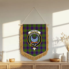 Whitelaw Tartan Crest Wall Hanging Banner - Wood Pole