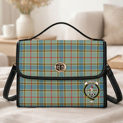 Balfour Blue Tartan Crest Satchel Bag