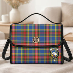 Bethune Modern Tartan Crest Satchel Bag