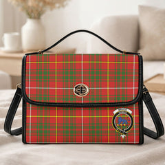 Bruce Modern Tartan Crest Satchel Bag