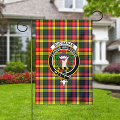 Buchanan Modern Tartan Crest Garden Flag