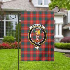 Chisholm Ancient Tartan Crest Garden Flag