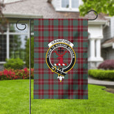 Crawford Modern Tartan Crest Garden Flag