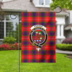 Fraser Tartan Crest Garden Flag