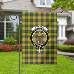 Fraser (of Lovat) Yellow Tartan Crest Garden Flag