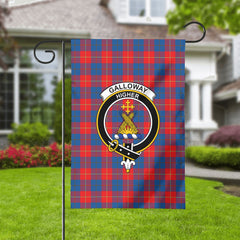 Galloway Red Tartan Crest Garden Flag