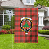 Grant Weathered Tartan Crest Garden Flag