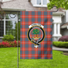 Hamilton Ancient Tartan Crest Garden Flag