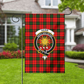 Kerr Modern Tartan Crest Garden Flag