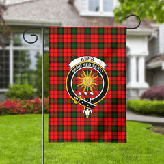 Kerr Modern Tartan Crest Garden Flag