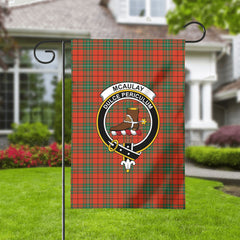 McAulay Ancient Tartan Crest Garden Flag