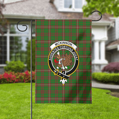 McKinnon Hunting Modern Tartan Crest Garden Flag