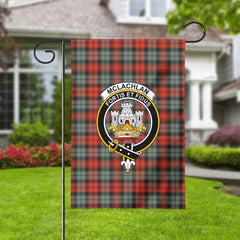 McLachlan Weathered Tartan Crest Garden Flag