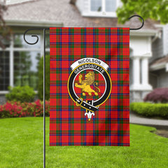 Nicolson Modern Tartan Crest Garden Flag