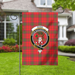 Ross Modern Tartan Crest Garden Flag