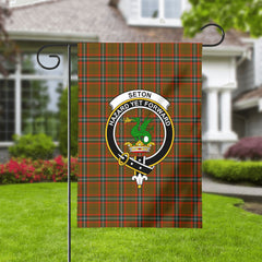 Seton Hunting Modern Tartan Crest Garden Flag