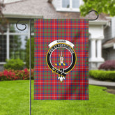 Shaw Red Modern Tartan Crest Garden Flag
