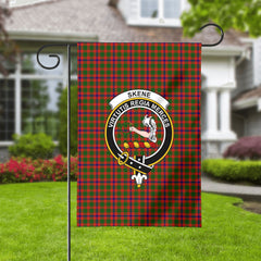 Skene Modern Tartan Crest Garden Flag