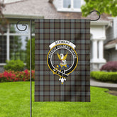 Stewart Old Weathered Tartan Crest Garden Flag