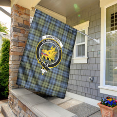 Campbell Faded Tartan Crest Garden Flag