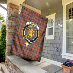 Cumming Hunting Weathered Tartan Crest Garden Flag