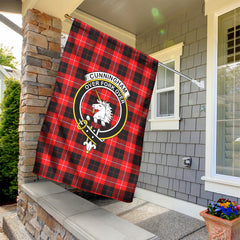 Cunningham Modern Tartan Crest Garden Flag