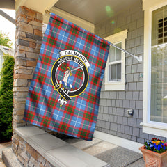 Dalmahoy Tartan Crest Garden Flag