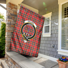 Dalziel Modern Tartan Crest Garden Flag