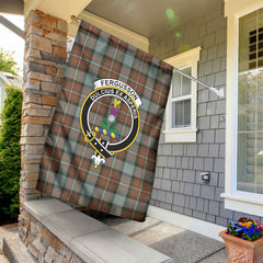 Fergusson Weathered Tartan Crest Garden Flag