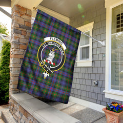 Fleming Tartan Crest Garden Flag