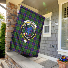 Forsyth Modern Tartan Crest Garden Flag