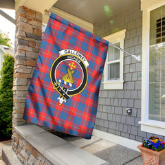 Galloway Red Tartan Crest Garden Flag