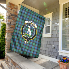 Hunter Ancient Tartan Crest Garden Flag