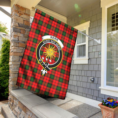 Kerr Modern Tartan Crest Garden Flag
