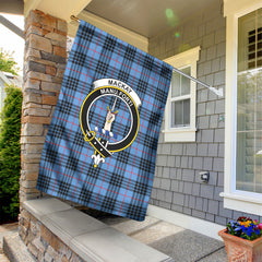 MacKay Blue Tartan Crest Garden Flag