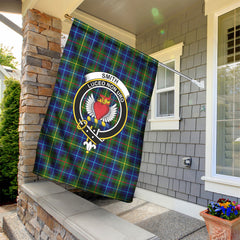 Smith Modern Tartan Crest Garden Flag