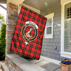 Wallace Hunting Red Tartan Crest Garden Flag