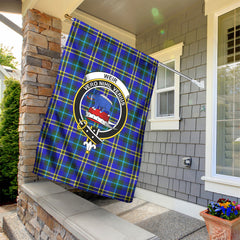 Weir Modern Tartan Crest Garden Flag